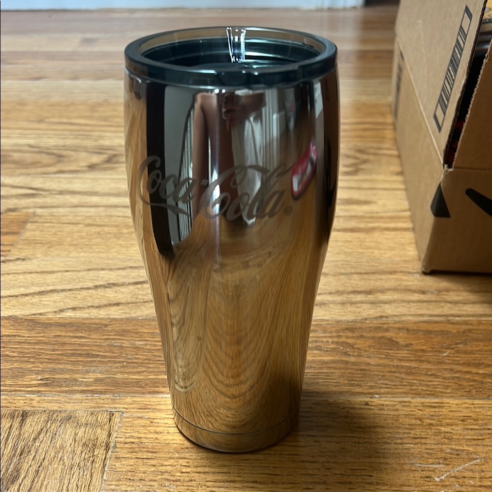 Coca Cola Metallic Silver Tumbler
